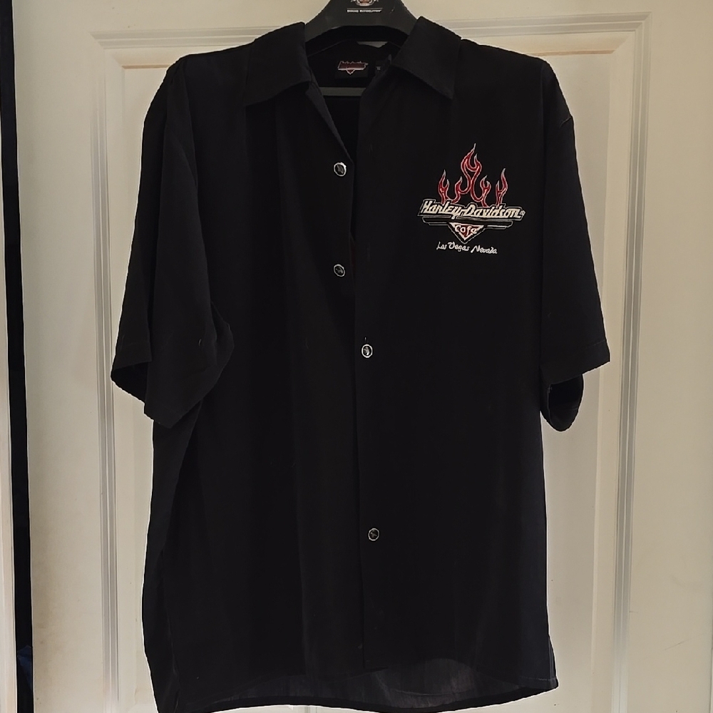 Harley-Davidson Black Button-Up Shirt